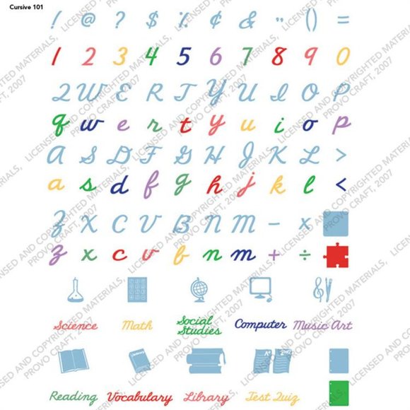 Cricut classmate Cursive 101 FONT - Picture 4 of 15